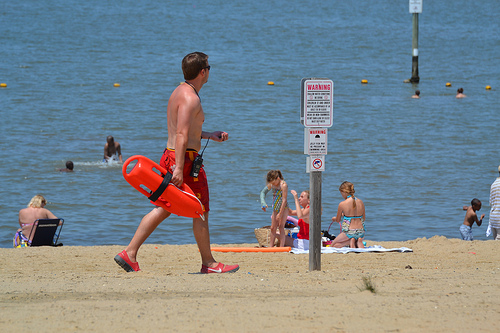 Lifeguard on beach