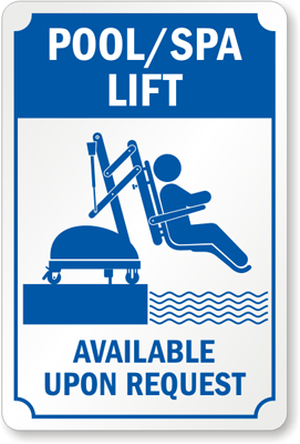 Handicapped-Pool-Lift-Sign Handicapped Pool Lift Sign